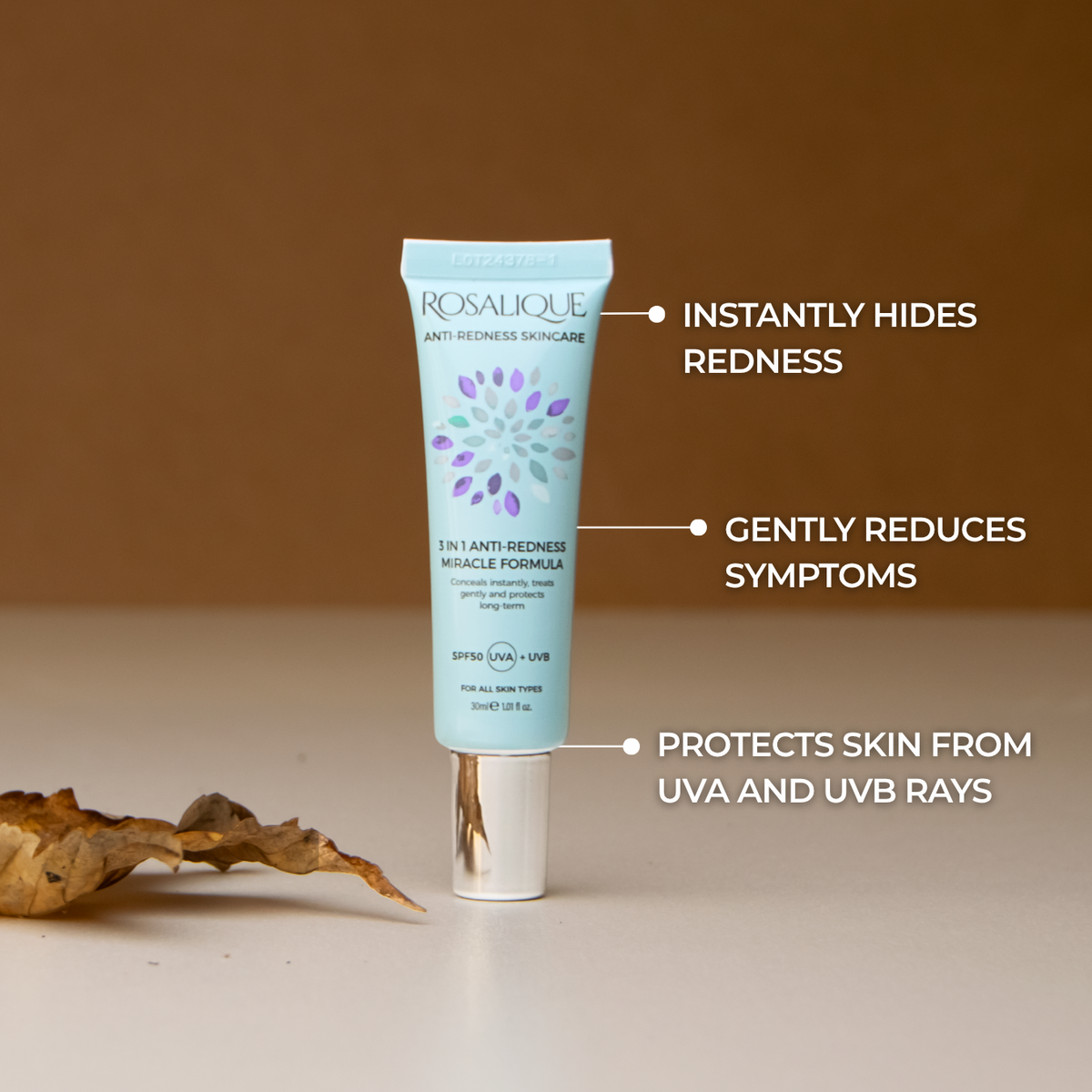 Rosalique 3 in 1 Anti-Redness Miracle Formula SPF50